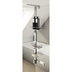 Smart opbevaring til brusevg m. hylder - Sort, Hvid eller Krom