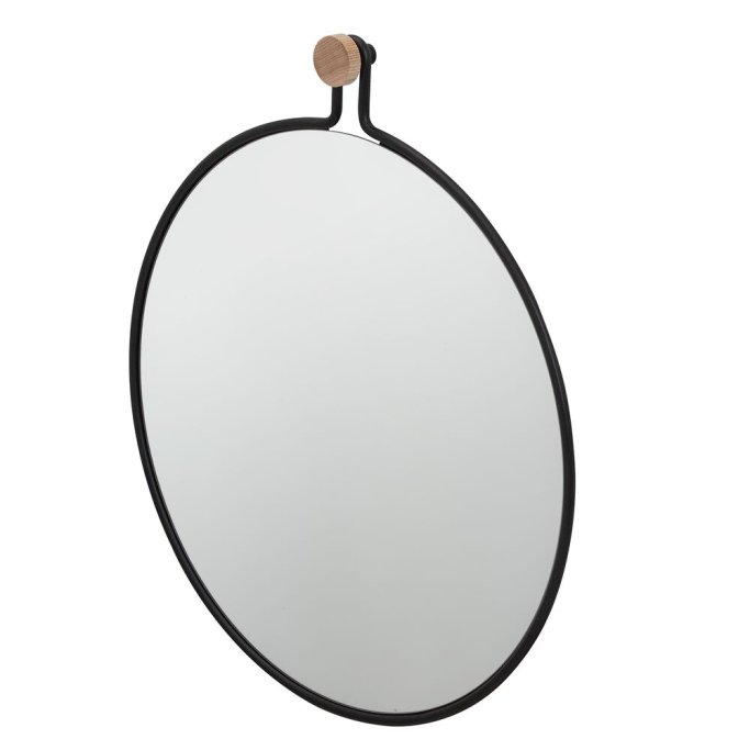 SEM Rundt 45 cm spejl med sort ramme