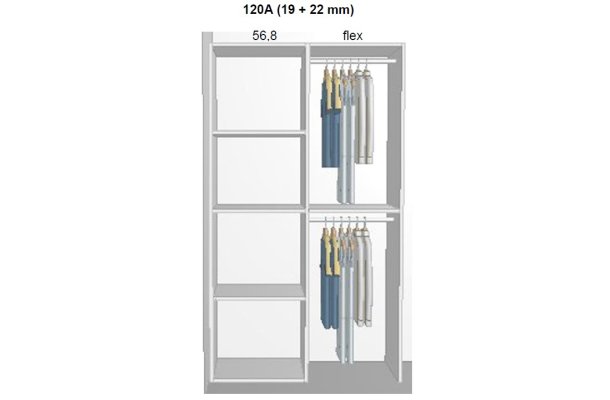 Garderobe indretning - max 120 cm