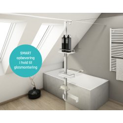 Lux 8 mm brusevg - Krom - Klart Glas - Nanobehandlet - OUTLET