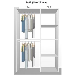 Garderobe indretning - max 140 cm