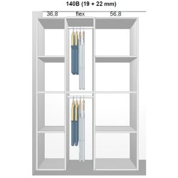 Garderobe indretning - max 140 cm