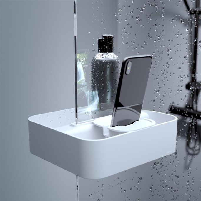 Store Clip On - Hylde til brusevg m. 2 rum - Sort eller Hvid