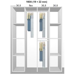 Garderobe indretning - max 160 cm