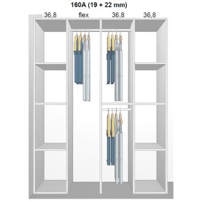 Garderobe indretning - max 160 cm