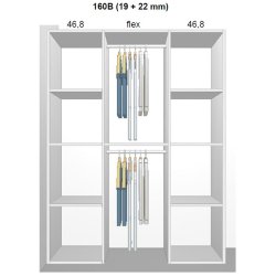 Garderobe indretning - max 160 cm