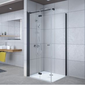 BREUER - BLACK EDITION - Komfort Brusehjrne - Foldedr med fast vg