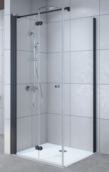 BREUER - BLACK EDITION - Komfort Brusehjrne - Foldedr med fast vg