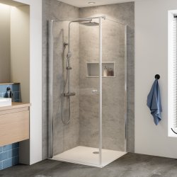 BREUER - ELANA 8 Brusehjrne - Dr med fast vg - Klart glas