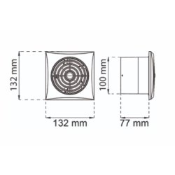 Ventit Ventilator - Silent - Fugtstyret