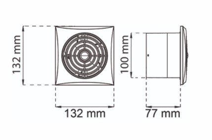 Ventit Ventilator - Silent - Fugtstyret