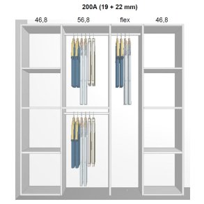 Garderobe indretning - max 200 cm