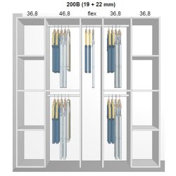 Garderobe indretning - max 200 cm