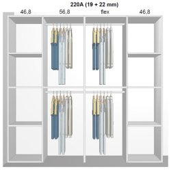 Garderobe indretning - max 220 cm
