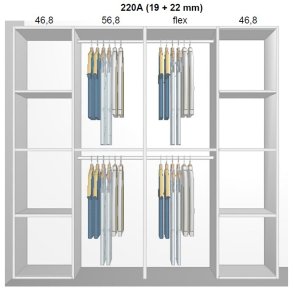 Garderobe indretning - max 220 cm