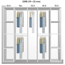 Garderobe indretning - max 220 cm