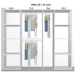 Garderobe indretning - max 240 cm