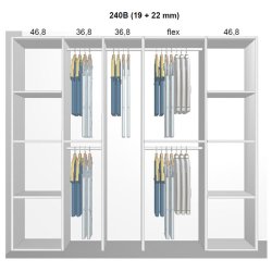 Garderobe indretning - max 240 cm