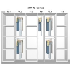Garderobe indretning - max 280 cm