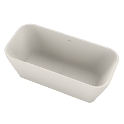 Delia 170 cm fritstende badekar - Mat Hvid Akryl