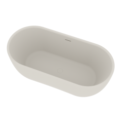 Thalia 170 cm fritstende badekar - Mat Hvid Akryl