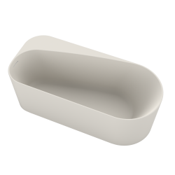 Viva 170 cm fritstende badekar - Mat Hvid Akryl