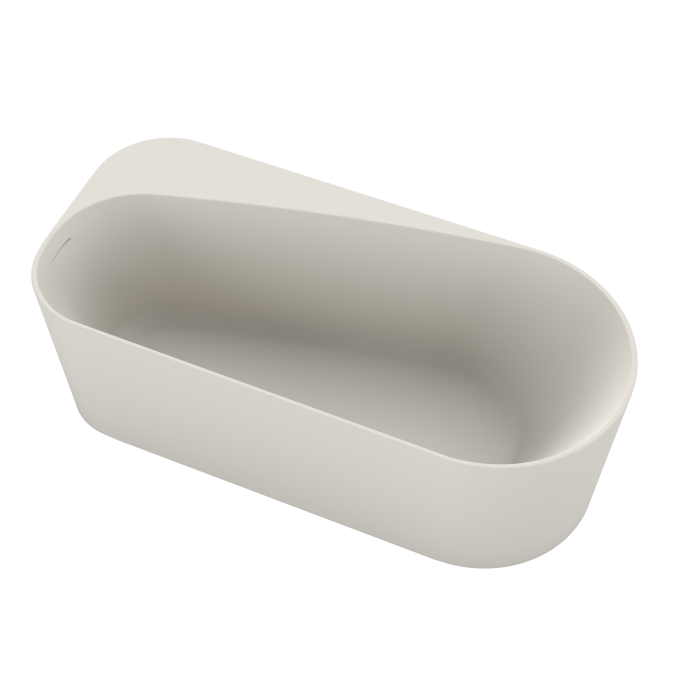 Viva 170 cm fritstende badekar - Mat Hvid Akryl