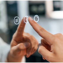 Madrid 3 Spejl med Sort Ramme - LED frontlight, dmpning, farveskift og varme - Mange strrelser