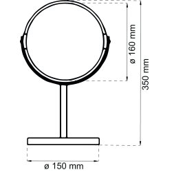 Coral - kosmetikspejl - Krom