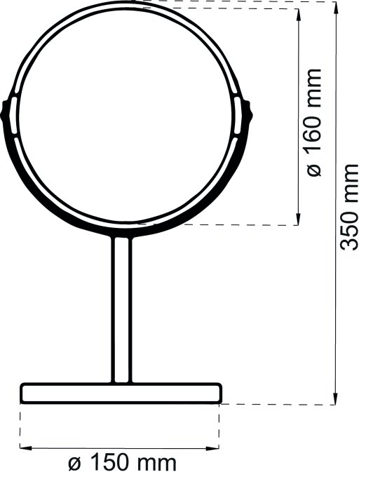 Coral - kosmetikspejl - Sort