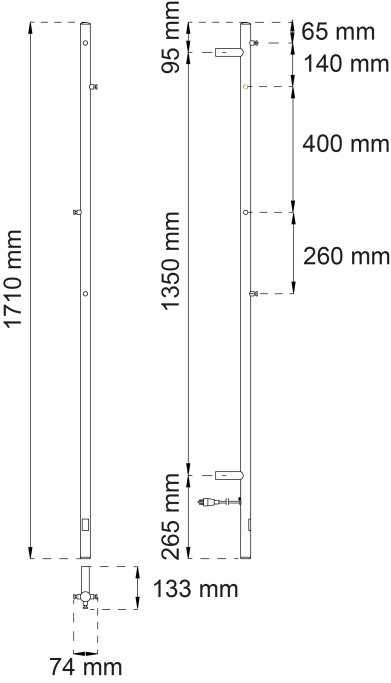 Habo Heater - Monteringskit for direkte EL-Tilslutning - 3 farver