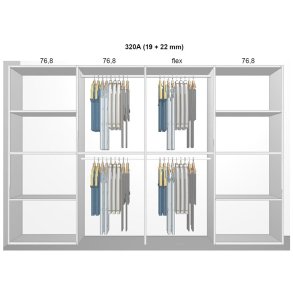 Garderobe indretning - max 320 cm
