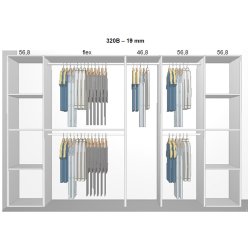 Garderobe indretning - max 320 cm