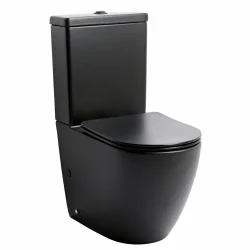 Studio gulvtoilet m. cisterne - Inkl. Slim toiletsde m. soft close - Mat Sort