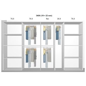Garderobe indretning - max 340 cm
