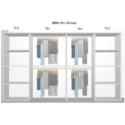 Garderobe indretning - max 360 cm