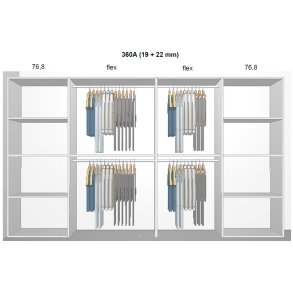 Garderobe indretning - max 360 cm
