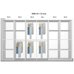 Garderobe indretning - max 360 cm