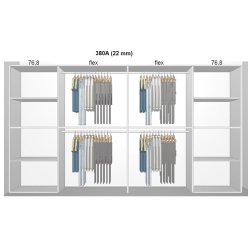 Garderobe indretning - max 380 cm