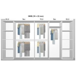 Garderobe indretning - max 380 cm