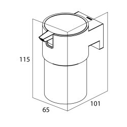 Bold - Sbedispenser vghngt - Sort