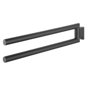 Bold -  Svingbar hndkldestang - 2 arme - Sort
