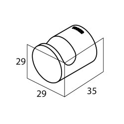 Bold -  stor hndklde krog - Sort - 1 stk.