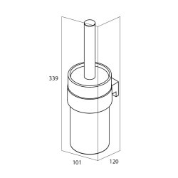 Bold - Toiletbrste vghngt - Sort