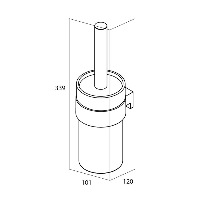 Bold - Toiletbrste vghngt - Sort