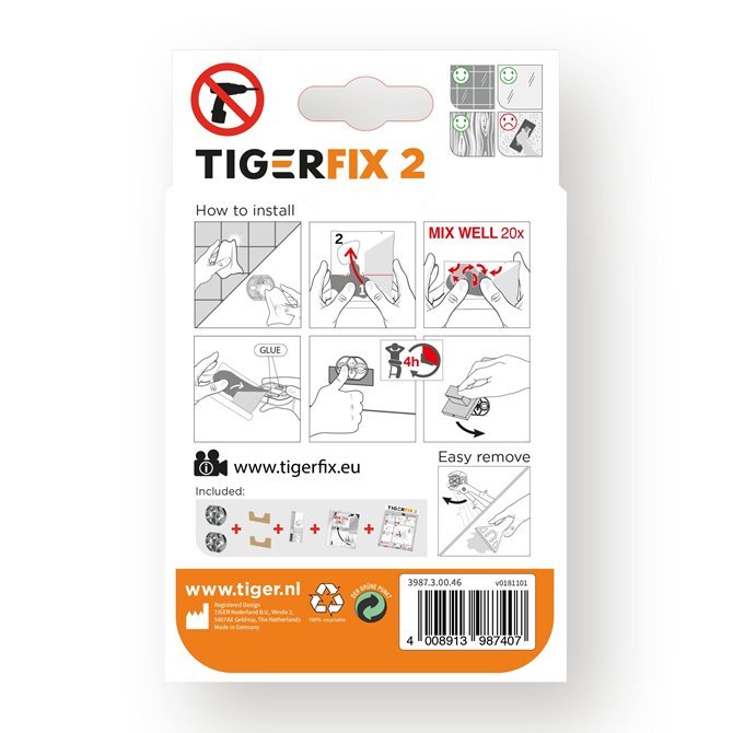 Tigerfix 2 - skruefri montering