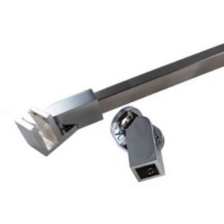 Firkantet, skr stttestang til 8 mm glas