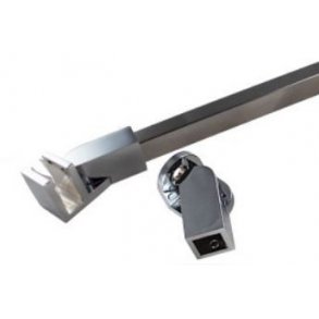 Firkantet, skr stttestang til 8 mm glas