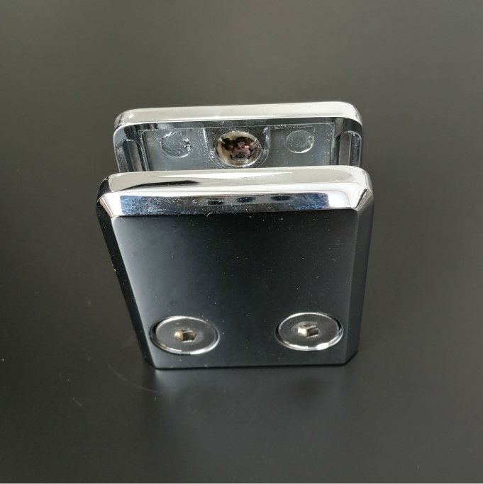 Klemmebeslag 4 stk. til 6-8 mm. glas - Krom - OUTLET