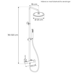 Silent Rain - Brusest - Krom, Sort eller Brstet